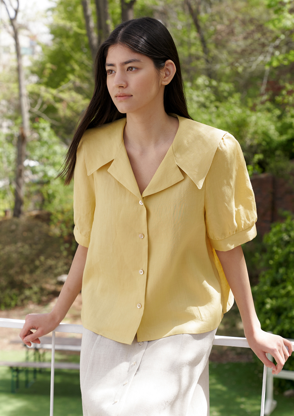 sailor collar blouse – yellow