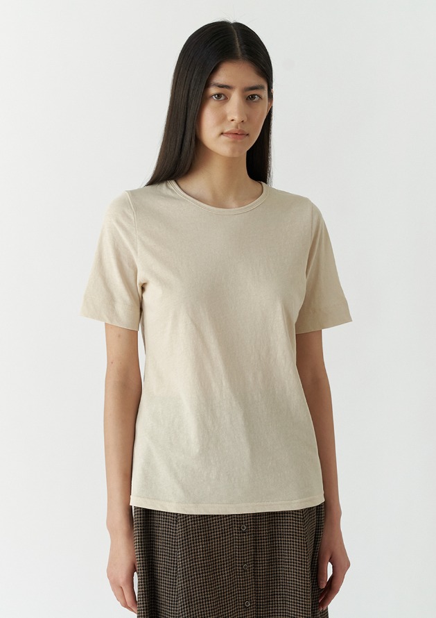basic cotton t-shirt – beige