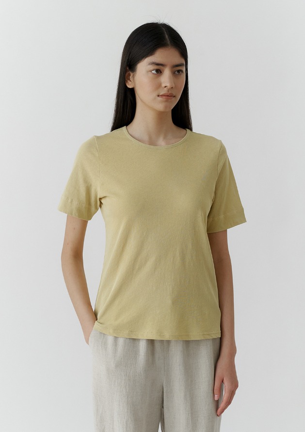 basic cotton t-shirt – lemon