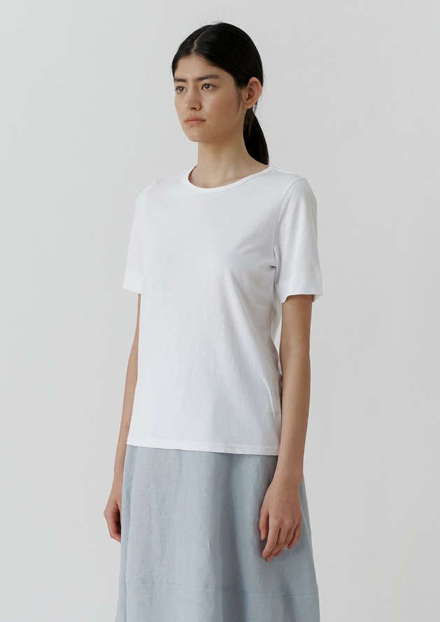 basic cotton t-shirt – white